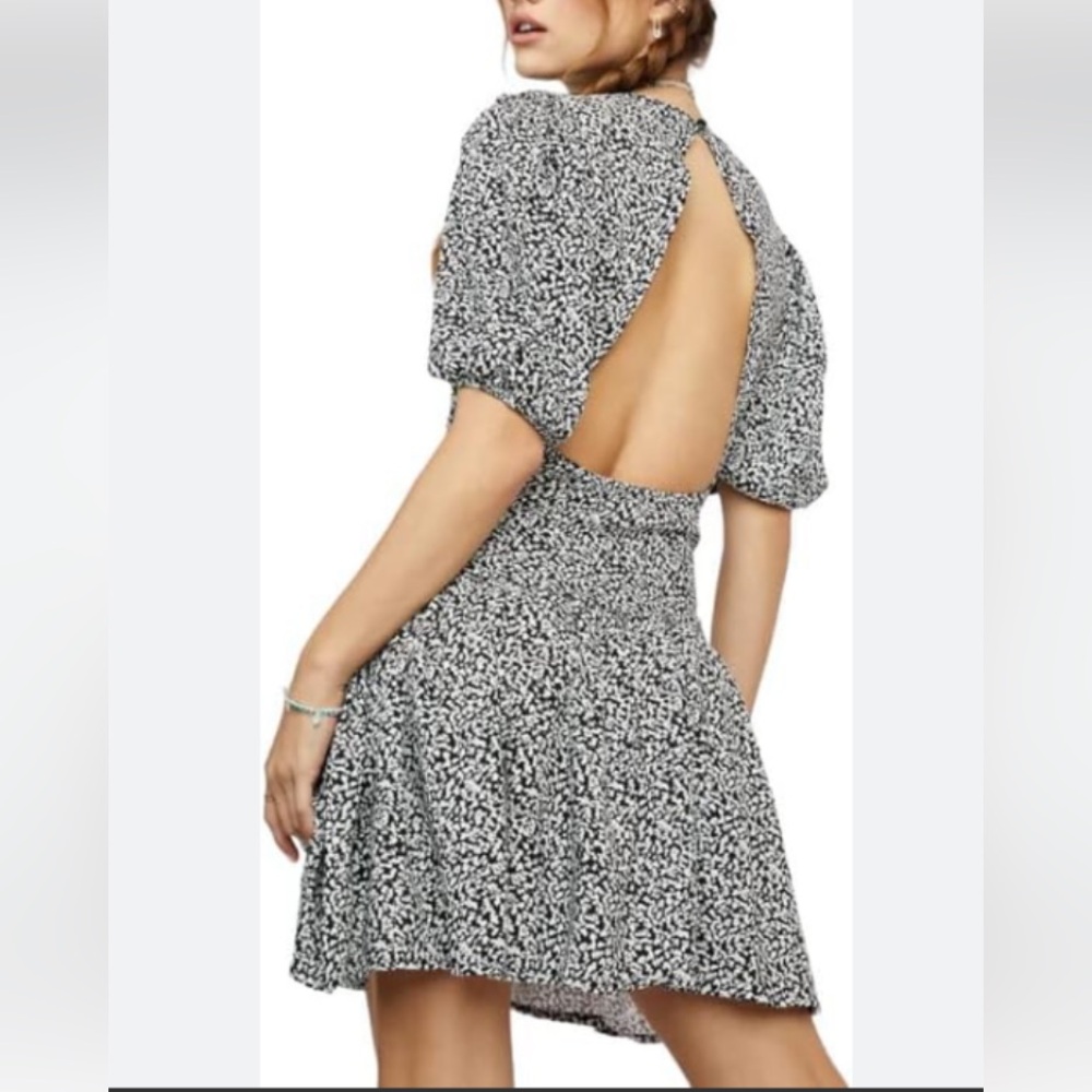 Free People Dancing in the Dark open back mini dress MED